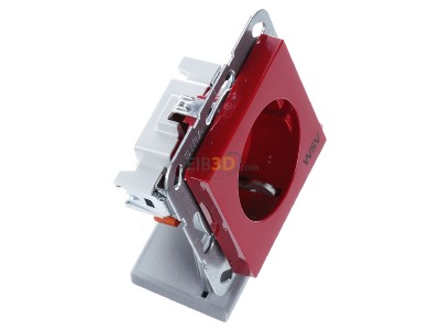 Ansicht oben links Gira 4188108 Steckdose WSV Rot 