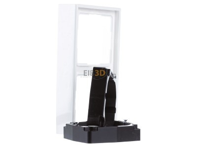 View on the left Jung LS 982 HBF WW Frame 2-gang white 
