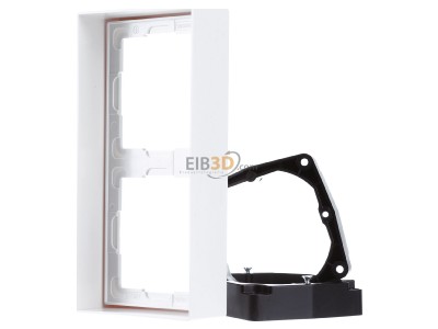 Back view Jung LS 982 HBF WW Frame 2-gang white 
