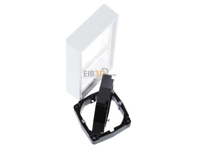 View top left Jung LS 982 HBF WW Frame 2-gang white 
