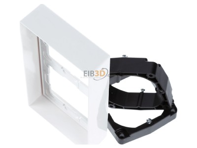 Top rear view Jung LS 982 HBF WW Frame 2-gang white 
