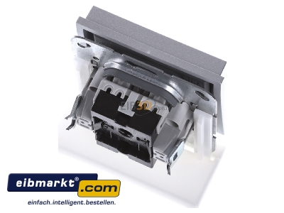 Top rear view Gira 012665 Two-way switch flush mounted aluminium - 

