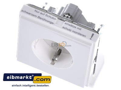 View up front Gira 018866 Socket outlet protective contact white 
