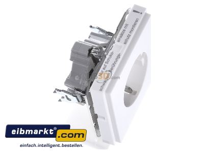 View top left Gira 018866 Socket outlet protective contact white 

