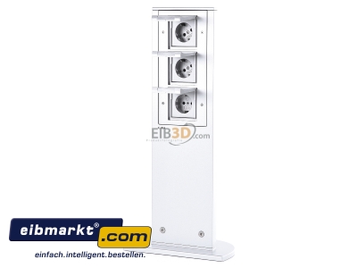 Front view Gira 134126 Energy pole IP44 aluminium
