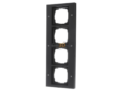 Front view Gira 021467 Frame 4-gang anthracite 21467

