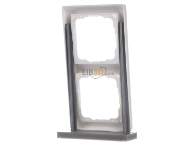 Ansicht hinten Gira 021203 Abdeckrahmen 2fach reinwei glnzend bruchsicher, 