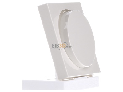 View on the left Gira 065001 Cover plate for dimmer cream white 
