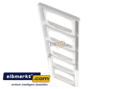 Top rear view Gira 021501 Frame 5-gang cream white 
