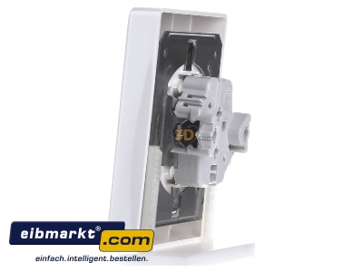View on the right Gira 078003 Socket outlet protective contact white 

