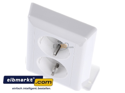 View up front Gira 078003 Socket outlet protective contact white 

