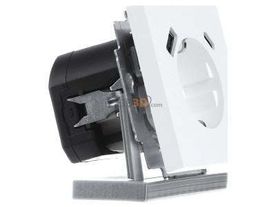 View on the left Busch Jaeger 20 EUCB2USBAC-44M Socket outlet protective contact 
