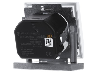 Back view Busch Jaeger 20 EUCB2USBAC-44M Socket outlet protective contact 
