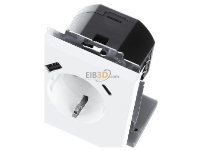 View up front Busch Jaeger 20 EUCB2USBAC-44M Socket outlet protective contact 
