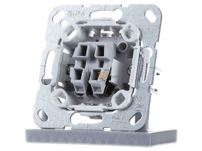 Front view Gira 312600 Two-way switch flush mounted - Push button off/change insert, 
