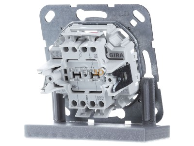 Back view Gira 312600 Two-way switch flush mounted - Push button off/change insert, 

