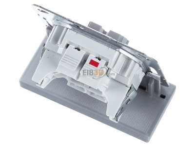 Top rear view Gira 312600 Two-way switch flush mounted - Push button off/change insert, 
