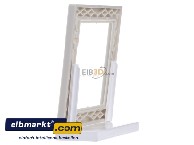 View on the right Jung FD 981 W Frame 1-gang cream white
