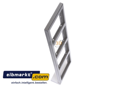 View top left Berker 13437004 Frame 4-gang stainless steel
