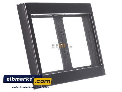 View on the left Berker 13637004 Frame 2-gang stainless steel - 
