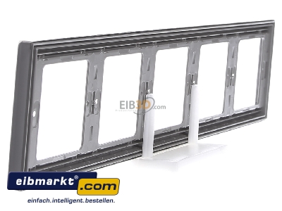 View on the right Berker 13937004 Frame 5-gang stainless steel
