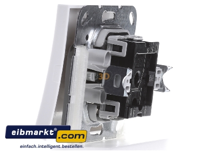 View on the right Gira 0126112 Two-way switch flush mounted white 
