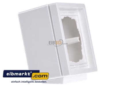 View on the left Gira 0061112 Surface mounted housing 1-gang white 
