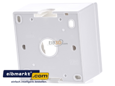 Back view Gira 0061112 Surface mounted housing 1-gang white 
