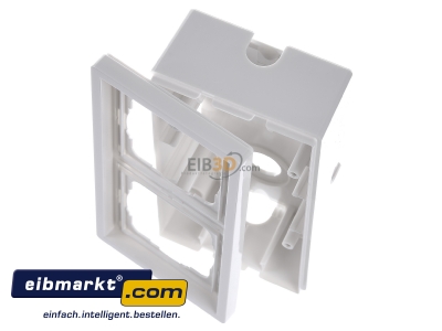 View up front Gira 0062112 Surface mounted housing 2-gang white 
