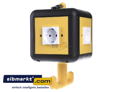 View on the right OBO Bettermann VH-4 4SD CEE-Socket combination hangable IP20 - 

