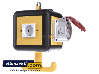 View on the left OBO Bettermann Vertr 6109804 CEE-Socket combination hangable IP20
