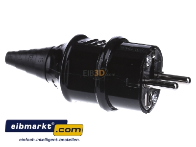 View on the left Mennekes 10754 Schuko plug black
