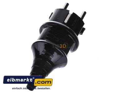 Top rear view Mennekes 10754 Schuko plug black
