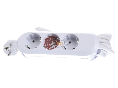 Front view Bachmann 388.272 Socket outlet strip white 
