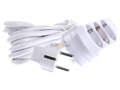 View on the left Bachmann 388.272 Socket outlet strip white 
