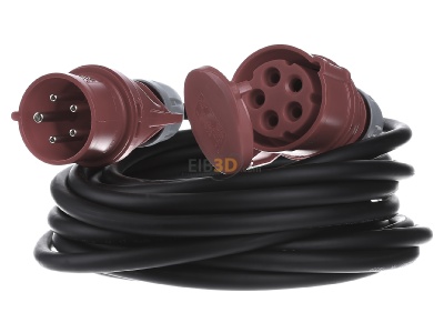 Front view Bachmann 344.171 Power cord/extension cord 5x1,5mm 10m 
