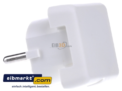 View on the left Bachmann 911.270 Schuko plug white
