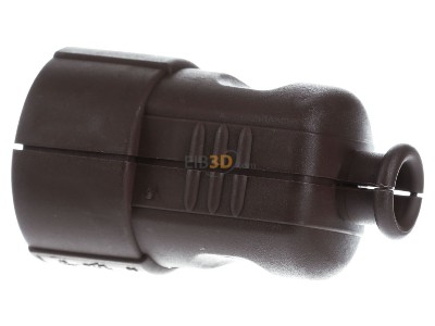 View on the right Bachmann 912.470 Schuko coupler plastic brown 
