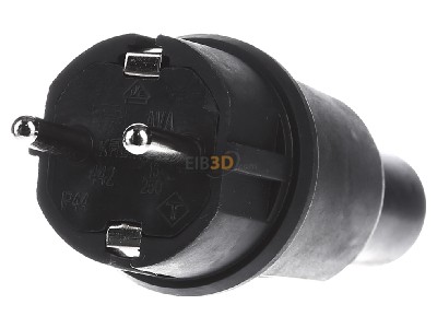 Front view Bachmann 913.173 Solid rubber plug black, 

