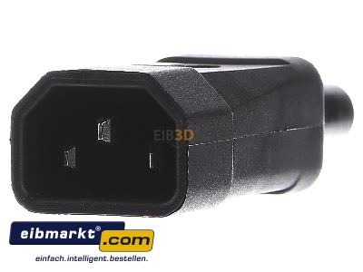 Frontansicht Bachmann 915.171 Kaltger�testecker sw Kunststoff 