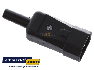 Ansicht oben links Bachmann 915.171 Kaltger�testecker sw Kunststoff 