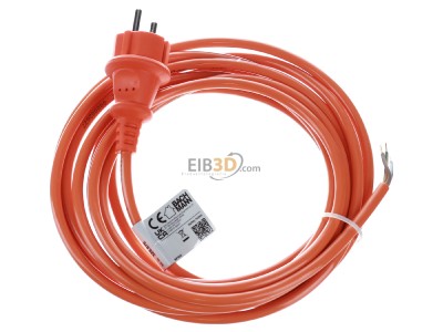 Ansicht oben rechts Bachmann 328.876 Schuko-Zuleitung 5m,orange 