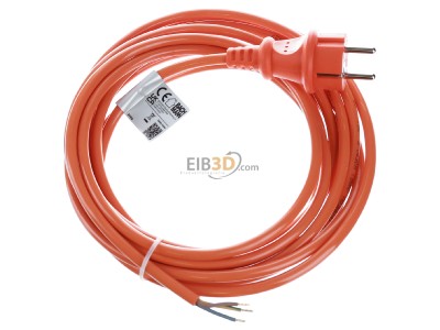 Ansicht oben hinten Bachmann 328.876 Schuko-Zuleitung 5m,orange 