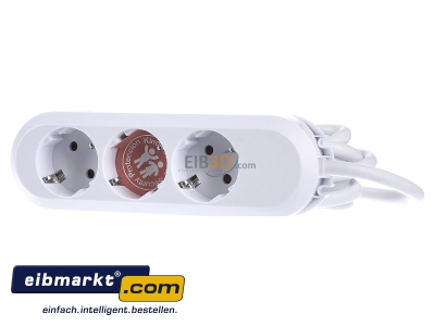 Front view Bachmann 388.271 Socket outlet strip white
