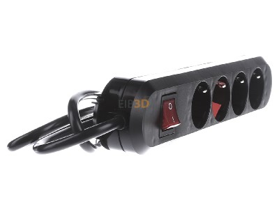 View on the left Bachmann 381.130K Socket outlet strip black 
