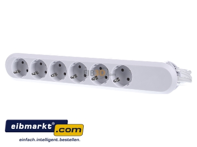 Front view Bachmann 381.248K Socket outlet strip white
