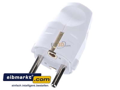View up front Bachmann 910.200 Schuko plug white
