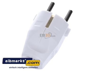 Top rear view Bachmann 910.200 Schuko plug white
