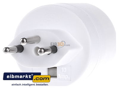 Front view Bachmann 921.011 Travel adaptor single white
