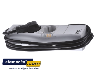 Frontansicht Bachmann 333.417 10Zoll Steckdosenleiste 3f Schuko, alu 